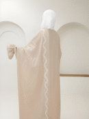 Cream Beige Silk Crepe Prayer Lebas