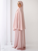 Pastel Pink Silk Crepe Prayer Lebas
