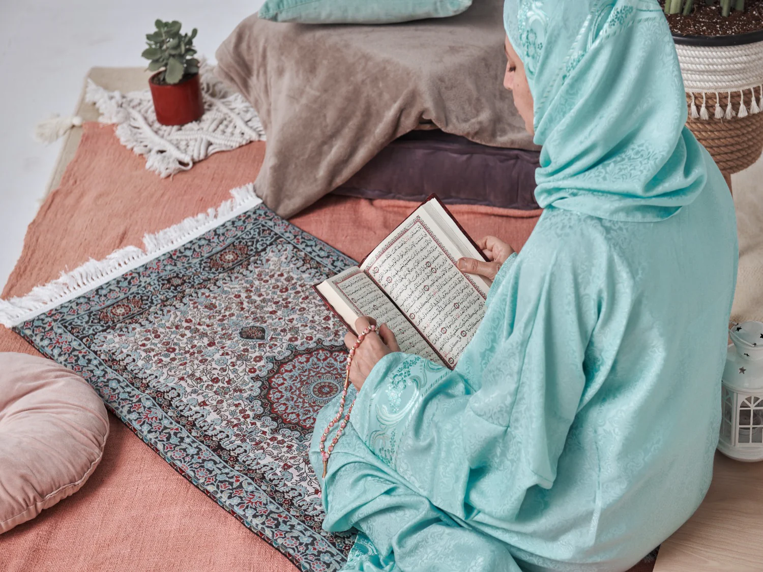 Prayer Mat and a Muslim women