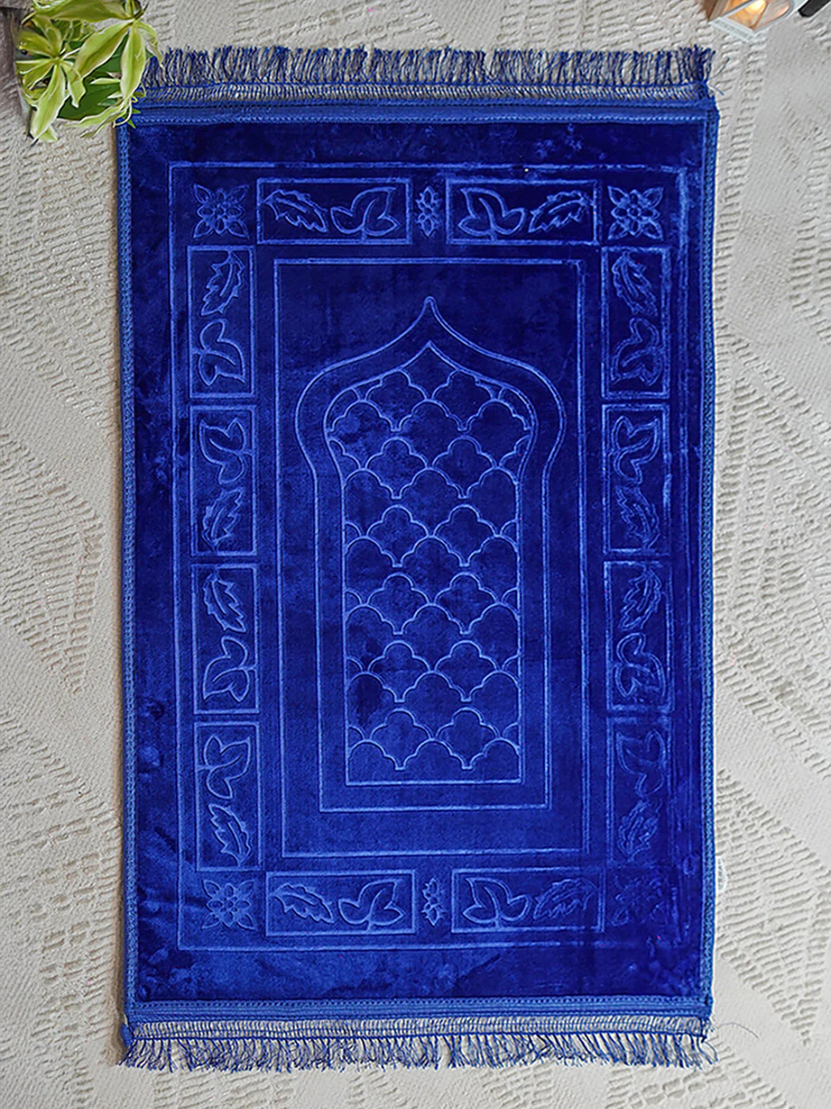 Royal Velvet Prayer Mat – Navy Blue
