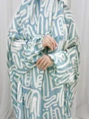 Blue with White Design