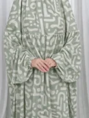 Green with White Design