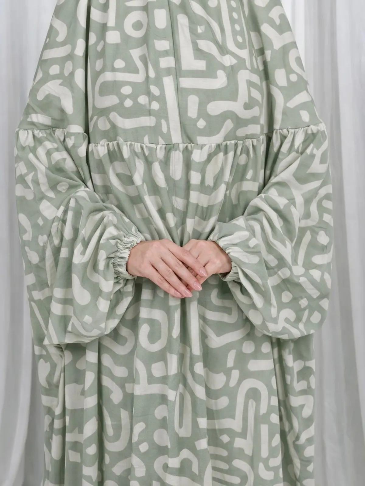 Green with White Design