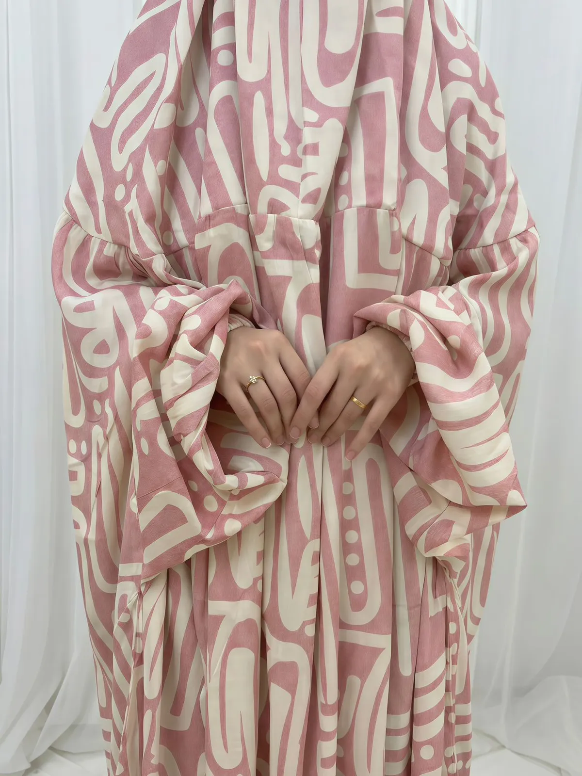 Pink with White Design